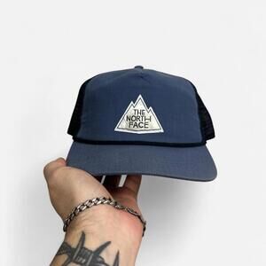 The North Face heritage trucker hat gorpcore mesh SnapBack Blue Hiking Mens